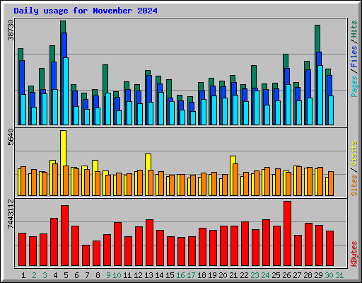 Daily usage for November 2024