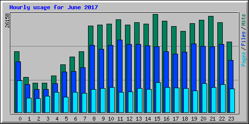 Hourly usage for June 2017