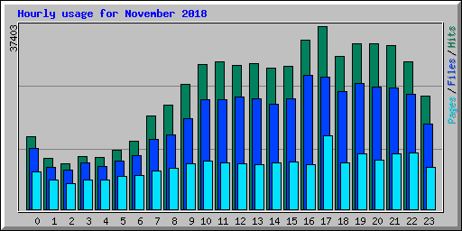 Hourly usage for November 2018