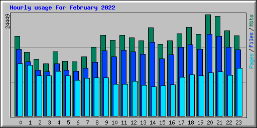 Hourly usage for February 2022