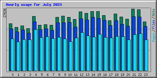 Hourly usage for July 2023