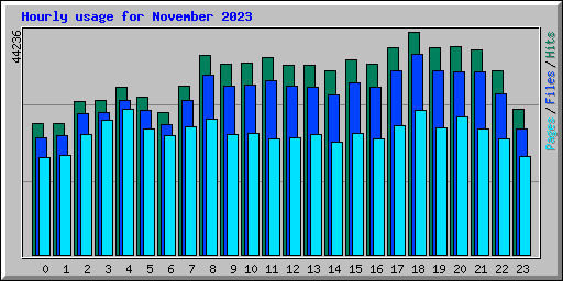 Hourly usage for November 2023