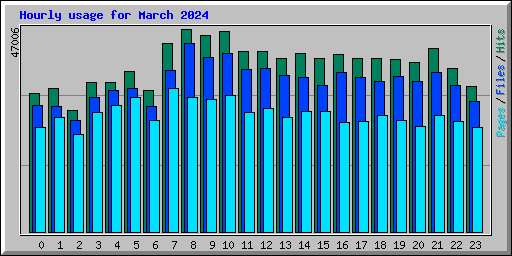 Hourly usage for March 2024